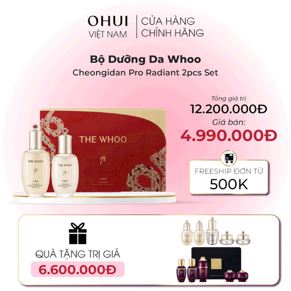Bộ Dưỡng Da Whoo Cheongidan Pro Radiant 2pcs Set