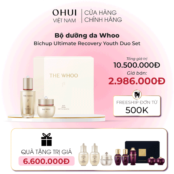 Bộ dưỡng da Whoo Bichup Ultimate Recovery Youth Duo Set