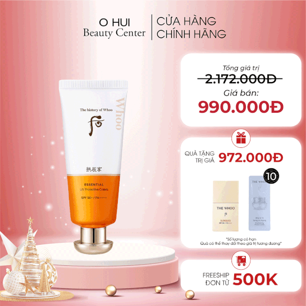 Kem chống nắng dưỡng ẩm The Whoo Gongjinhyang Essential UV Protective Sun Cream