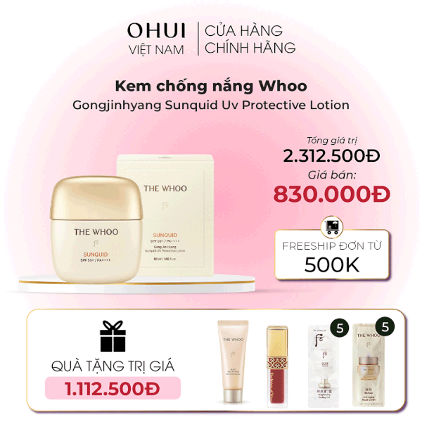 Kem chống nắng Whoo Gongjinhyang Sunquid Uv Protective Lotion