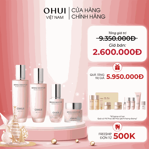 Bộ Dưỡng ẩm Ohui Miracle Moisture 4pcs Special Set