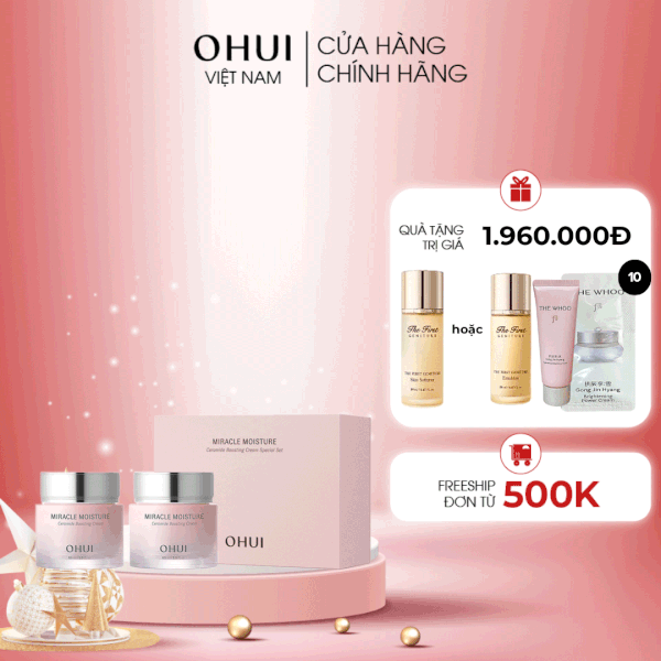 Bộ Kem dưỡng ẩm sâu OHUI Miracle Moisture Cream