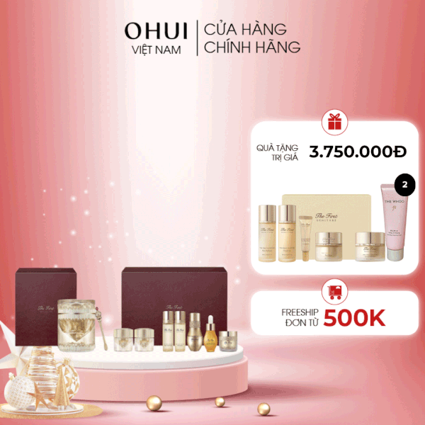 Bộ kem dưỡng trẻ hóa da từ bột kim cương OHUI The First Diadein Solitaire Cream