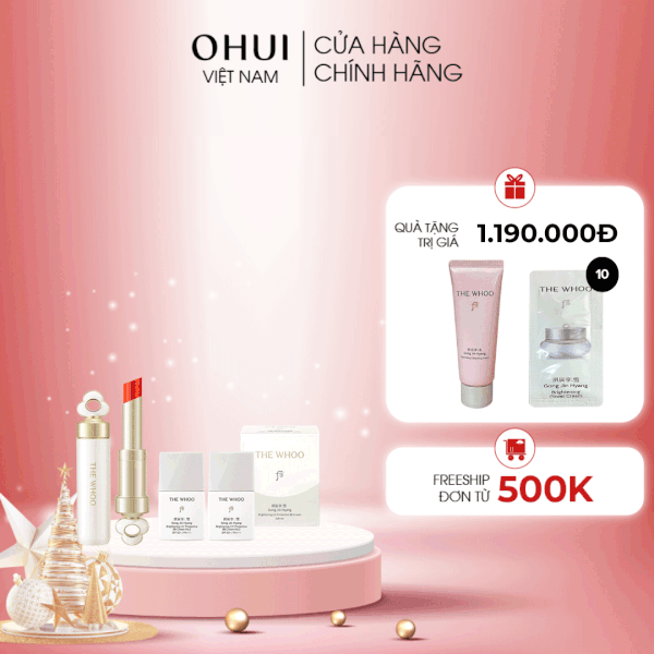 Bộ Son Dưỡng Môi Đông Y Whoo Mi Glow Lip Balm Set Peony Coral