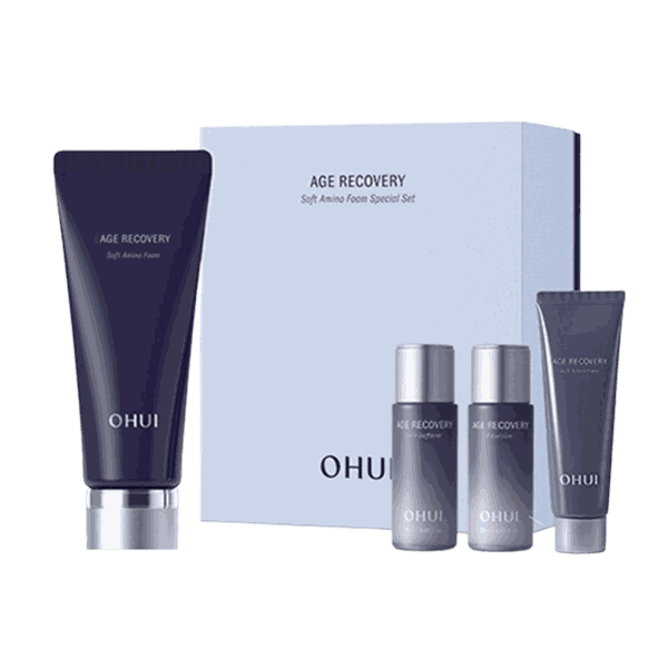 Bộ sữa rửa mặt cải thiện nếp nhăn Ohui Age Recovery Foam Cleanser