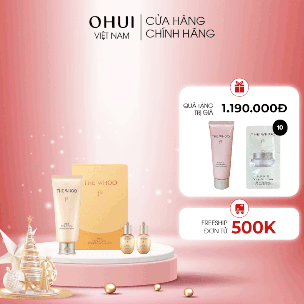 Bộ Sữa rửa mặt Whoo Gongjinhyang Clarifying Facial Foam Cleanser Special Set