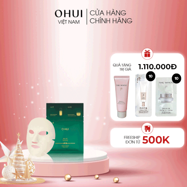 Mặt nạ 3 bước ngăn ngừa nếp nhăn sớm OHUI Prime Advancer 3-Step Mask