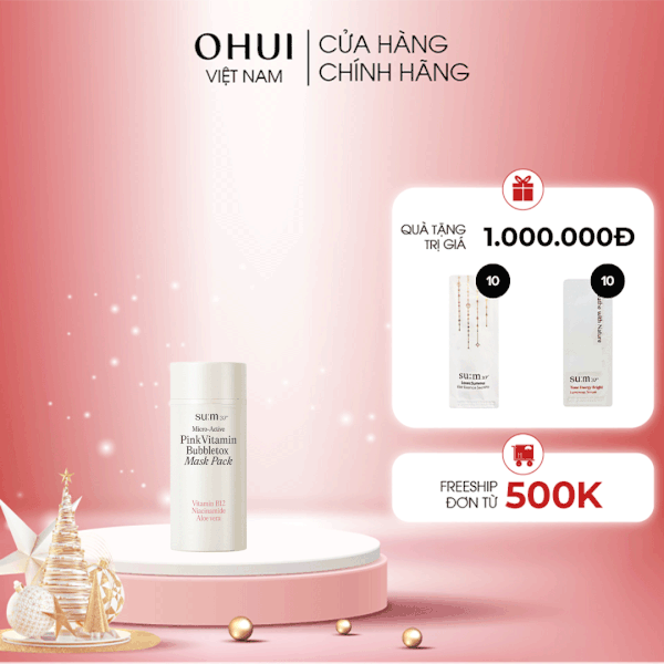 Mặt Nạ Sủi Bọt Sum37 Micro Active Pink Vitamin Bubbletox Mask Pack