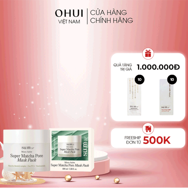 Mặt Nạ Trà Xanh Sum37 Micro Active Super Matcha Pore Mask Pack
