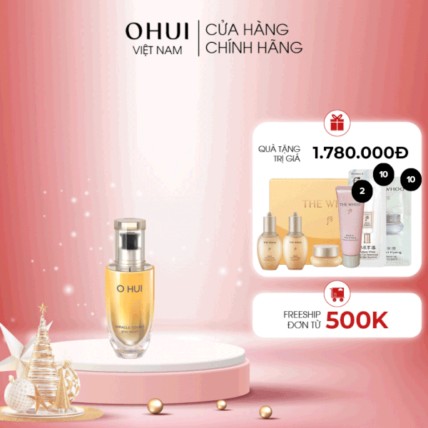 Tinh chất dưỡng sáng căng mướt OHUI Miracle Toning Glow Serum