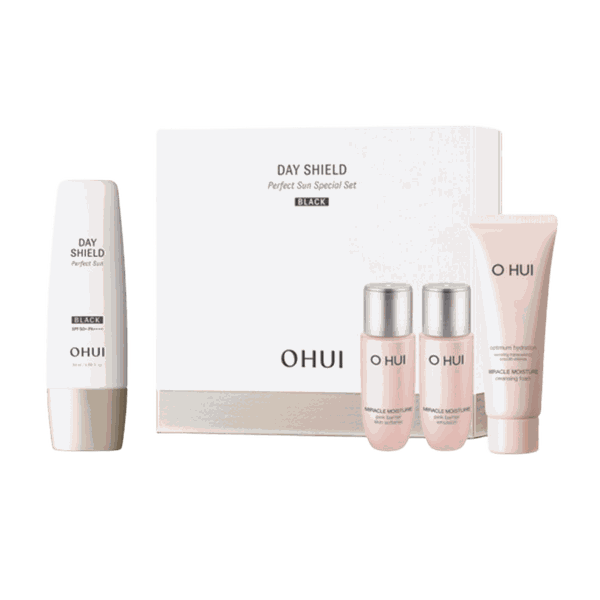Set Kem Chống Nắng Ohui Day Shield Perfect Sun Black