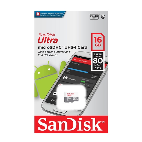 Sandisk Ultra MicroSD Class 10 - 16GB