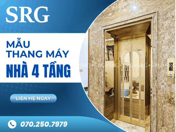 Mẫu thang máy gia đình cho nhà 4 tầng và báo giá - SRG