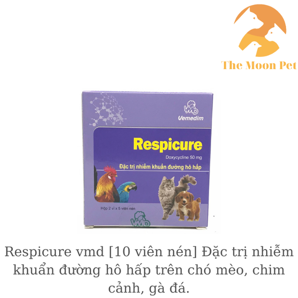 respicure-vmd-10-vien-nen-dac-tri-nhiem-khuan-duong-ho-hap-tren-cho-meo-chim-can