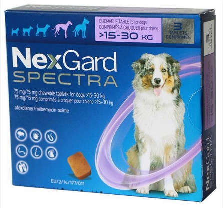 nexgard-spectra-15-30-kg-vien-nhai-tri-ve-ran-va-tay-giun-tren-cho-1-vien