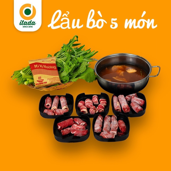 Lẩu bò 5 món
