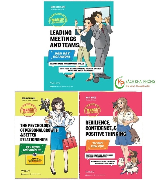 Sách Manga for Success - Dẫn dắt đội nhóm - Tư duy tích cực - Xây dựng mối quan hệ (Bìa mềm) - Bộ 3 cuốn của tác giả Masumi Tani, Toshinori Iwai, Koji Kuze