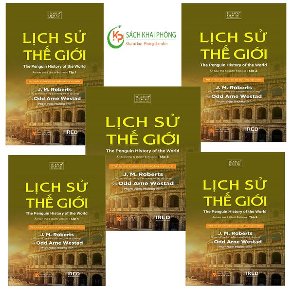 Sách Lịch Sử Thế Giới - The Penguin History of the World (Bộ Hộp 5 Tập - Bìa Cứng)