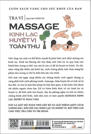 sách Massage Kinh Lạc Huyệt Vị Toàn Thư - Cuốn sách vàng cho sức khỏe của bạn - Tra Vĩ
