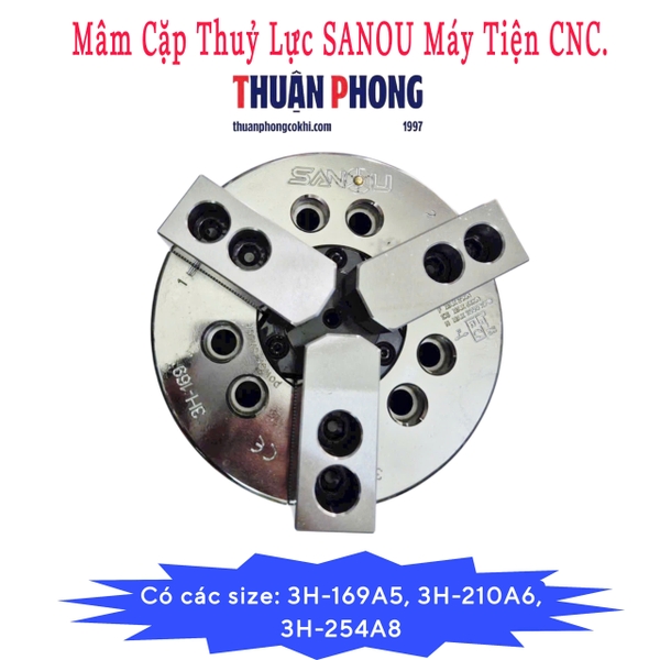 Mâm Cặp Thủy Lực Máy Tiện CNC, hiệu Sanou