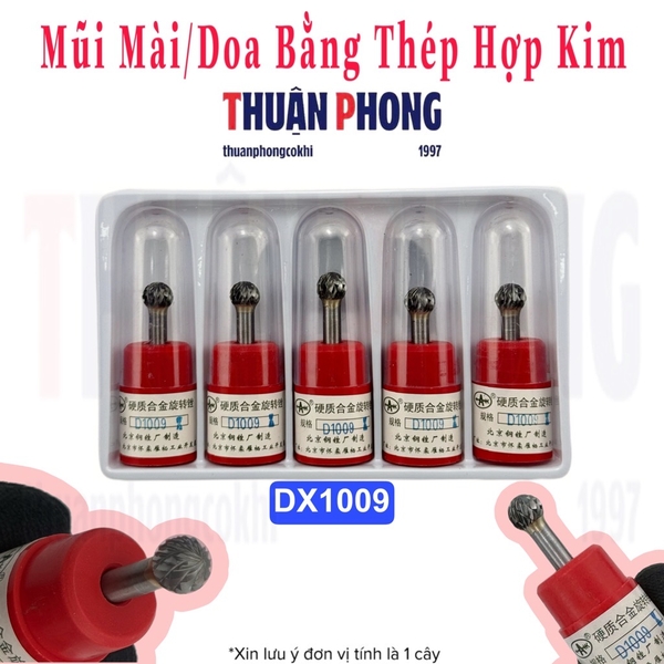 Mũi Mài/Doa Bằng Thép Hợp Kim - Mẫu DX Cán 6mm