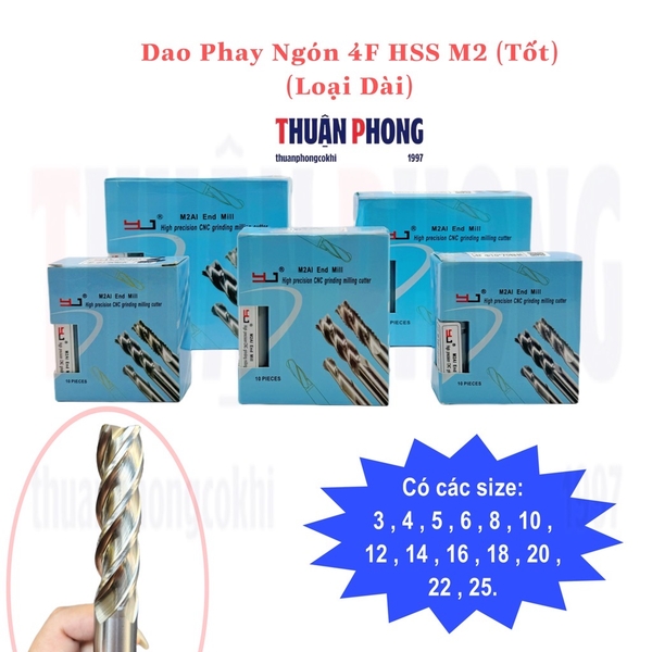 [Dài 4F] Dao Phay Ngón YJ HSS M2 (Tốt)