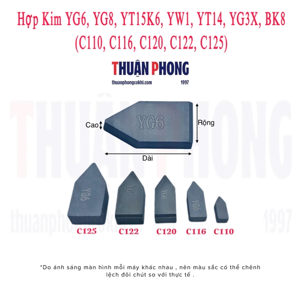 Dao Tiện Mũi Nhọn YG6, YG8, YT15K6, YW1, YT14, YG3X (Tốt)