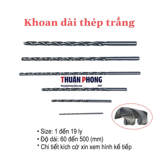 Khoan Dài Thép Trắng