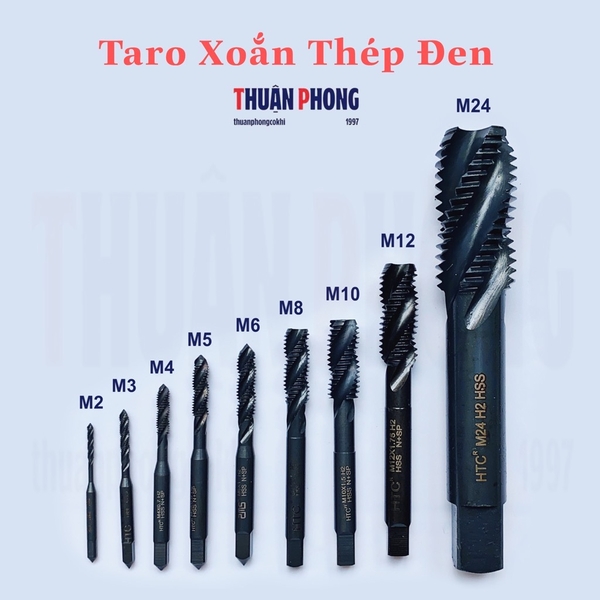 [Xoắn] Taro Xoắn Tiêu Chuẩn Nhật (size 2-24mm) Ren Răng Bulong