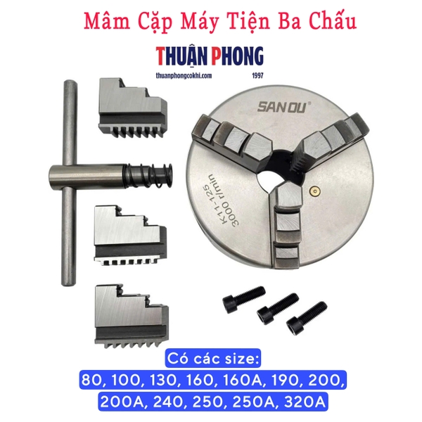 Mâm Cặp Máy Tiện Ba Chấu Sanou
