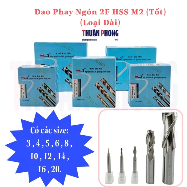 [Dài 2F] Dao Phay Ngón YJ HSS M2 (Tốt)