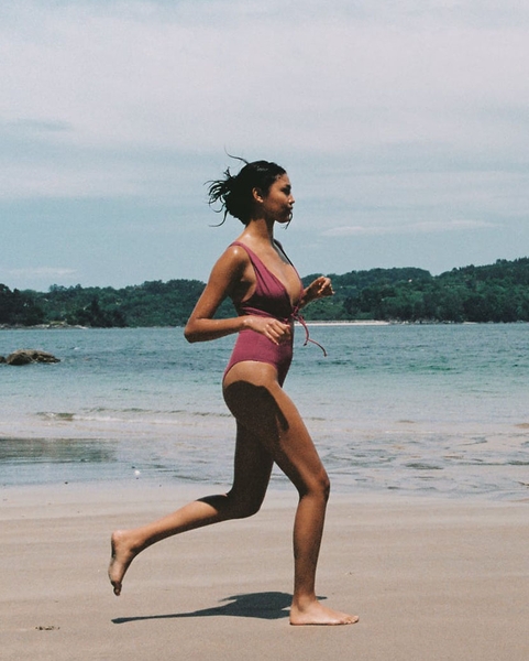 Bikini 2 mảnh push up, quần lưng cao họa tiết hoa nhí