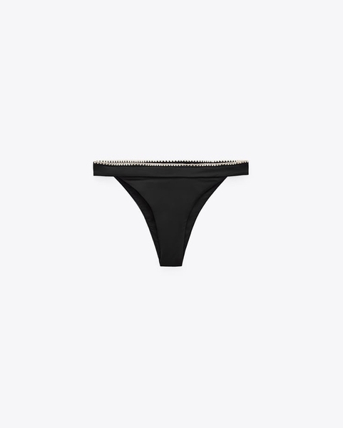 Bikini 3 mảnh bộ tam giác, phối váy, màu vàng