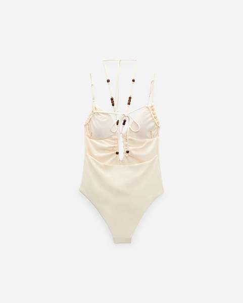Bikini 3 mảnh bộ tam giác, phối váy, màu xanh