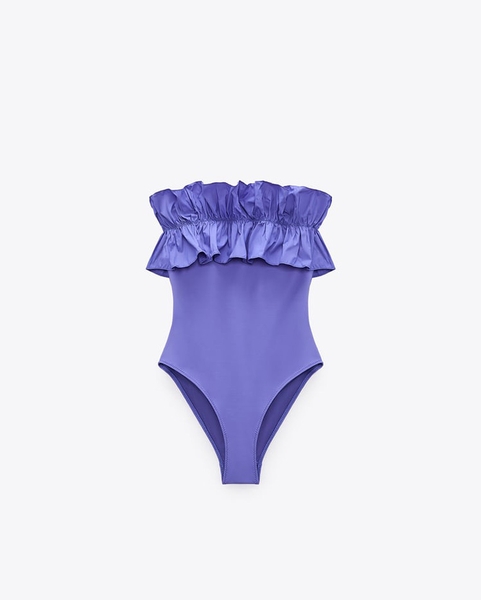 Bikini bộ 3 mảnh - áo tam giác cột dây, quần kèm khăn sarong voan bướm