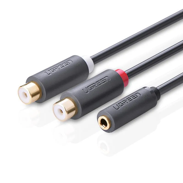 Cáp chuyển đổi Audio 3.5mm to 2 đầu RCA chính hãng Ugreen 10562