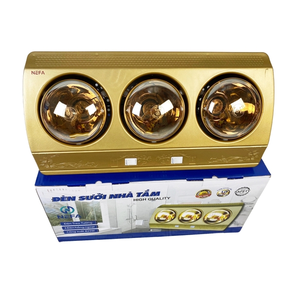 Đèn sưởi nhà tắm 3 bóng Nefa NFS 68-03 (Công suất 825w)