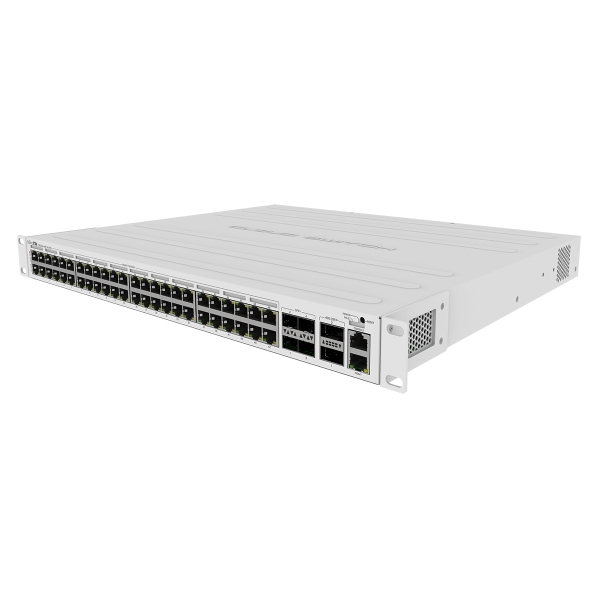 Switch Mikrotik CRS354-48P-4S+2Q+RM with 48x 1GbE, 4x SFP+, 2x QSFP+, RouterOS