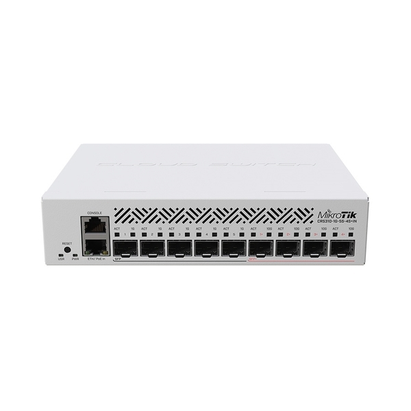 MikroTik CRS310-1G-5S-4S+IN 1x Gigabit Ethernet PoE In, 5x SFP, 4x SFP+