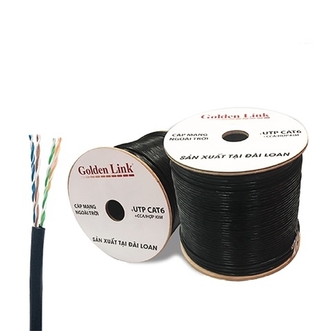 Dây cáp mạng Golden Link UTP Cat 6 Platium ngoài trời TAIWAN-TW1105-PE