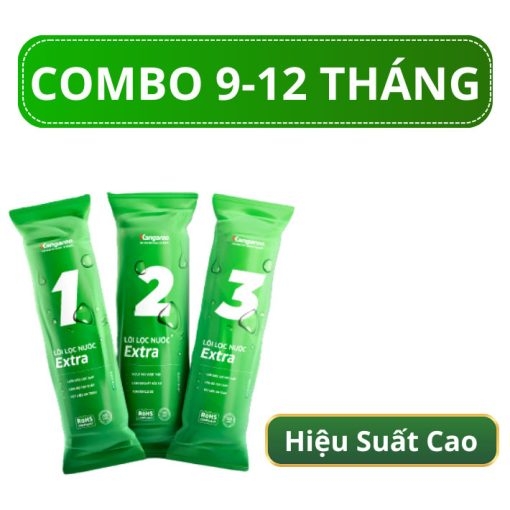 Bộ lõi lọc nước 123 Kangaroo Extra hiệu suất cao