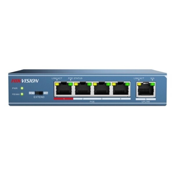 Switch mạng PoE 5 cổng HIKVISION DS-3E0105P-E