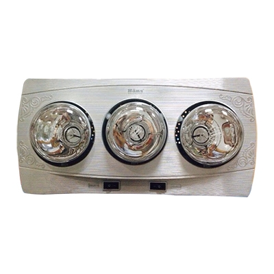Đèn sưởi phòng tắm 3 bóng trắng Hans H3B (825w)