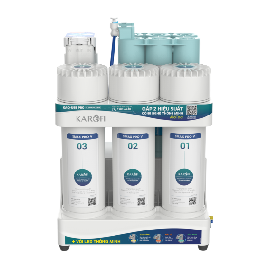Máy lọc nước Hydrogen Karofi KAQ-U95 Pro (10 cấp lọc - để gầm) New 2024