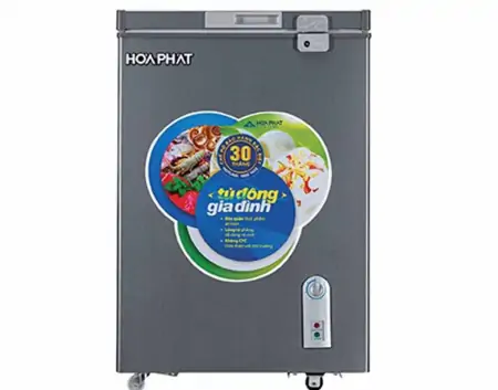 Tủ đông Hòa Phát 107 lít dàn Đồng - Màu đen HPF AD6107G