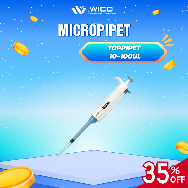 Micropette Thay Đổi Thể Tích TopPette 10-100μl | Wico Việt Nam