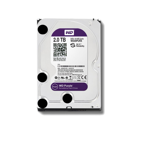 Ổ cứng Western Digital Purple 2TB WD22PURZ (3.5Inch/ 5400rpm/ 64MB/ SATA3