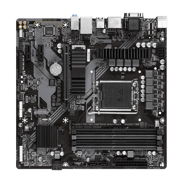 Mainboard Gigabyte B760M DS3H DDR4 (Intel B760/ Socket 1700/ M-ATX/ 4 khe ram/ DDR4/ 2.5 Gigabit LAN)