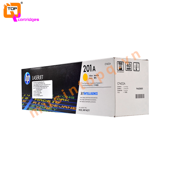 Hộp mực in laser màu chính hãng HP 201A - CF402A vàng