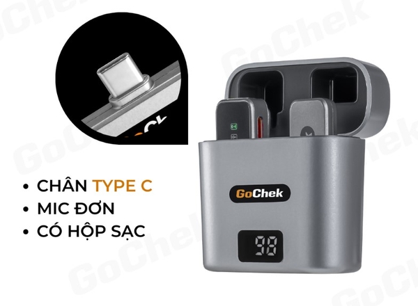 Mic thu âm không dây Gochek GC-C01 Chân Type-C